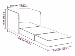 Sillón convertible tela claro^vidaxl Discount