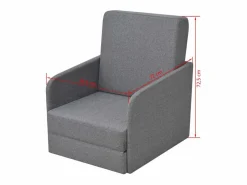 Sillón convertible tela claro SHL8486^