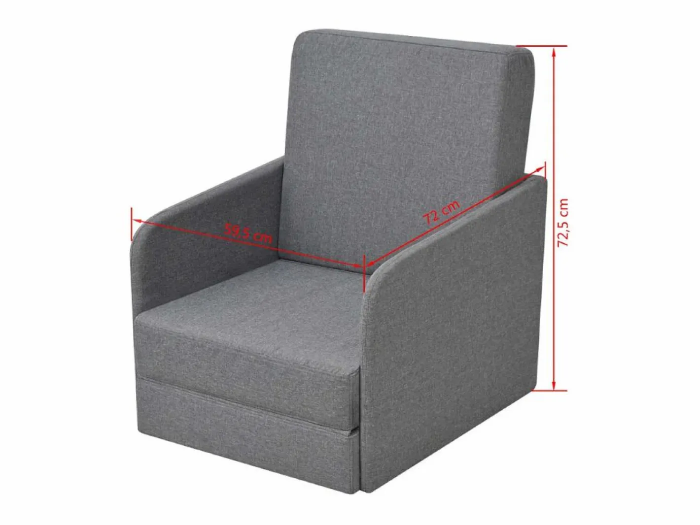 Sillón convertible tela claro SHL8486^
