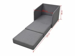 Sillón convertible tela claro SHL8486^