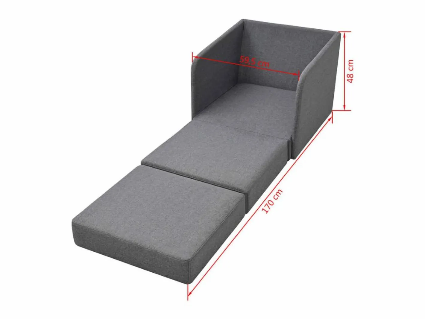 Sillón convertible tela claro SHL8486^