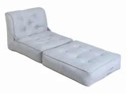 Vente-unique Sillón Cama|Sillón convertible tipo butaca en tejido con reposapiés ZONIRA
