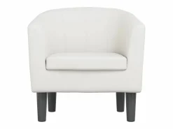 Clicnbuy Sillón cuero sintético Blanco