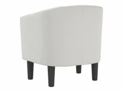 Clicnbuy Sillón cuero sintético Blanco