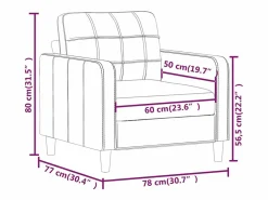Sillón cuero sintético 60 cm^vidaxl Discount