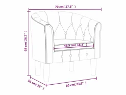 Clicnbuy Sillón cuero sintético Gris Best