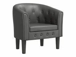 vidaxl Sillón cuero sintético Gris