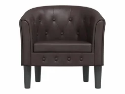 Sillón cuero sintético marrón^Clicnbuy Discount