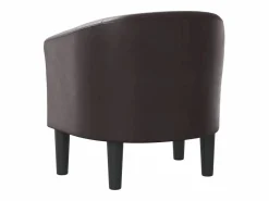 Sillón cuero sintético marrón^Clicnbuy Discount