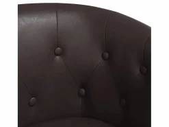 Sillón cuero sintético marrón^Clicnbuy Discount