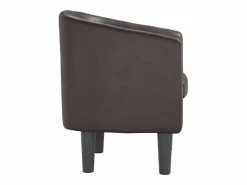 Clicnbuy Sillón Estilo Cabriolet|Sillón cuero sintético marrón