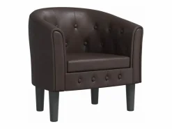 Sillón cuero sintético marrón^vidaxl Outlet