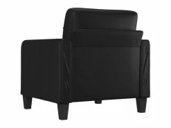 vidaxl Sillón cuero sintético 60 cm Negro Discount