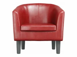 Clicnbuy Sillón cuero sintético tinto Rojo Discount