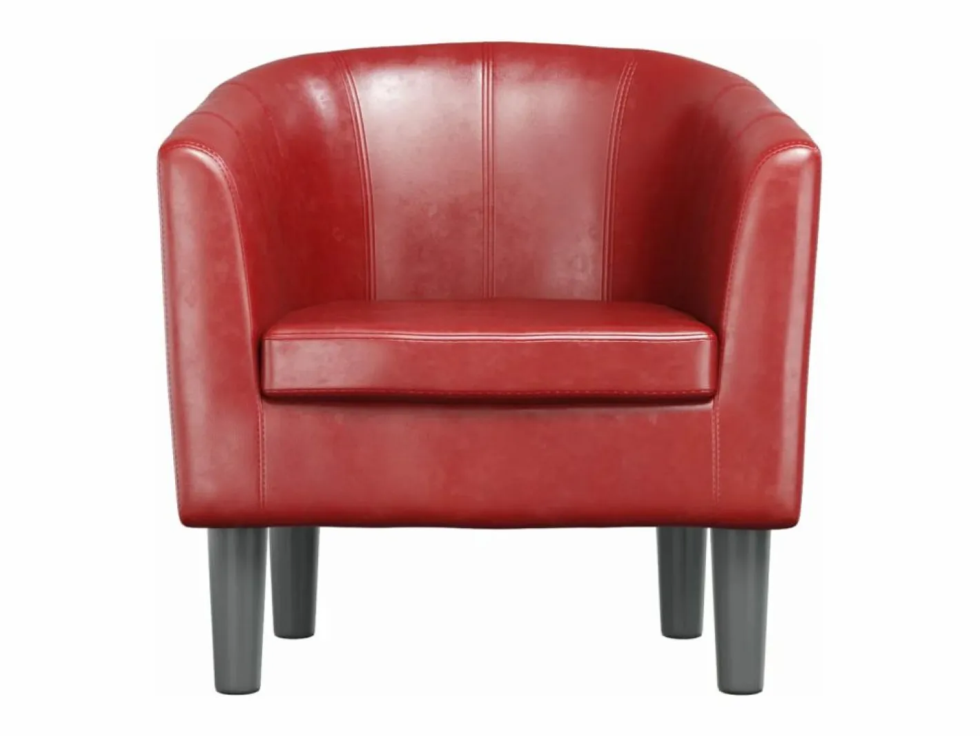 Clicnbuy Sillón cuero sintético tinto Rojo Discount