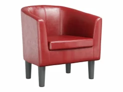 vidaxl Sillón Estilo Cabriolet|Sillón cuero sintético tinto