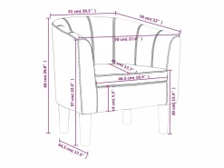 vidaxl Sillón Estilo Cabriolet|Sillón cuero sintético tinto