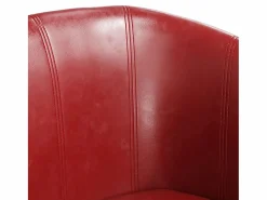 vidaxl Sillón Estilo Cabriolet|Sillón cuero sintético tinto