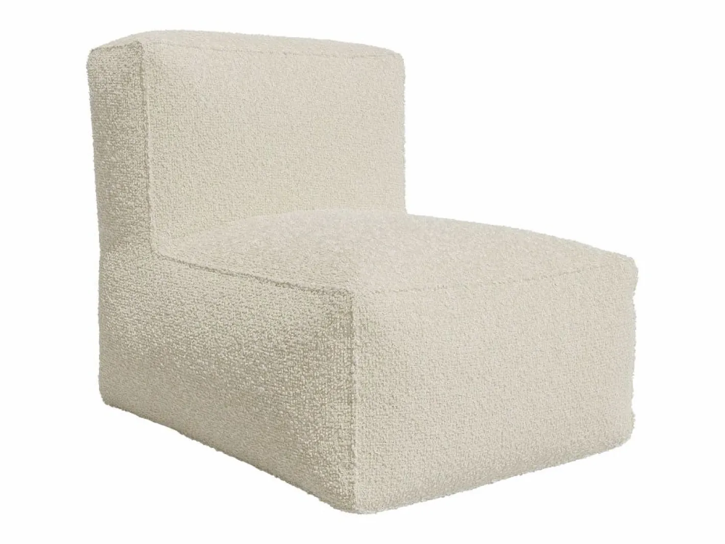 Vente-unique Sillón de cocina en tela bouclé color estilo contemporáneo NOUMARA Blanco roto Sale