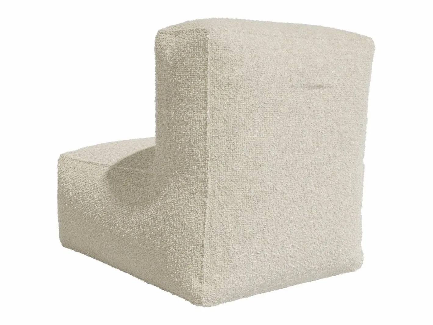 Vente-unique Sillón de cocina en tela bouclé color estilo contemporáneo NOUMARA Blanco roto Sale