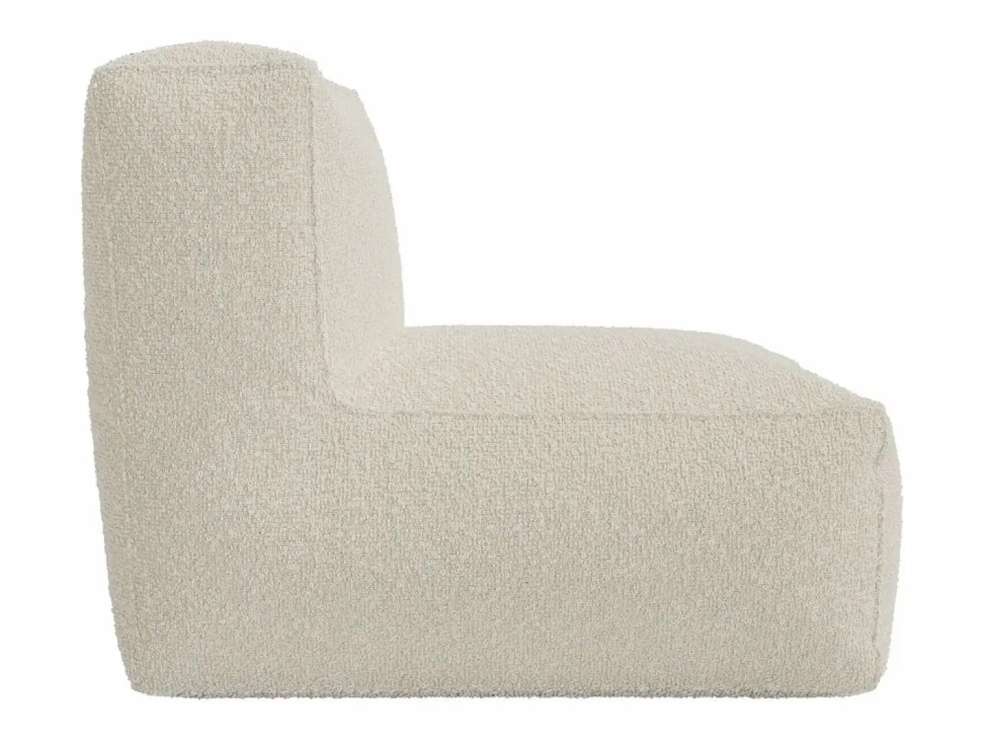 Vente-unique Sillón de cocina en tela bouclé color estilo contemporáneo NOUMARA Blanco roto Sale