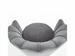 MSO Sillón|Sillón de concha de terciopelo con patas doradas CAPRICA