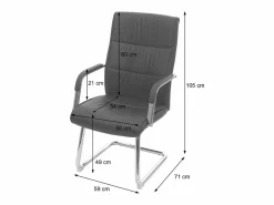 MCW Sillón de conferencia -A49, marrón Marru00f3n Outlet