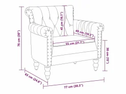 Sillón de cuero auténtico de cabra^vidaxl Online
