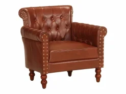 vidaxl Sillón de cuero auténtico de cabra marrón Marru00f3n Hot