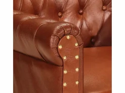 vidaxl Sillón de cuero auténtico de cabra marrón Marru00f3n Hot