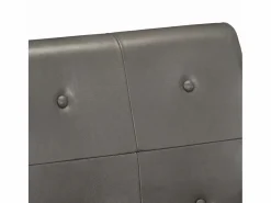 vidaxl Sillón de cuero auténtico Gris Discount