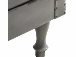 vidaxl Sillón de cuero auténtico Gris