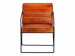 vidaxl Sillón De Piel|Sillón de cuero auténtico marrón canela