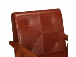 vidaxl Sillón de cuero auténtico marrón Marru00f3n