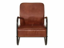Sillón de cuero auténtico marrón^vidaxl Hot
