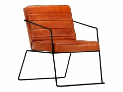 Clicnbuy Sillón De Piel|Sillón de cuero auténtico marrón canela