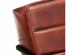 Sillón de cuero auténtico marrón oscuro^vidaxl Online