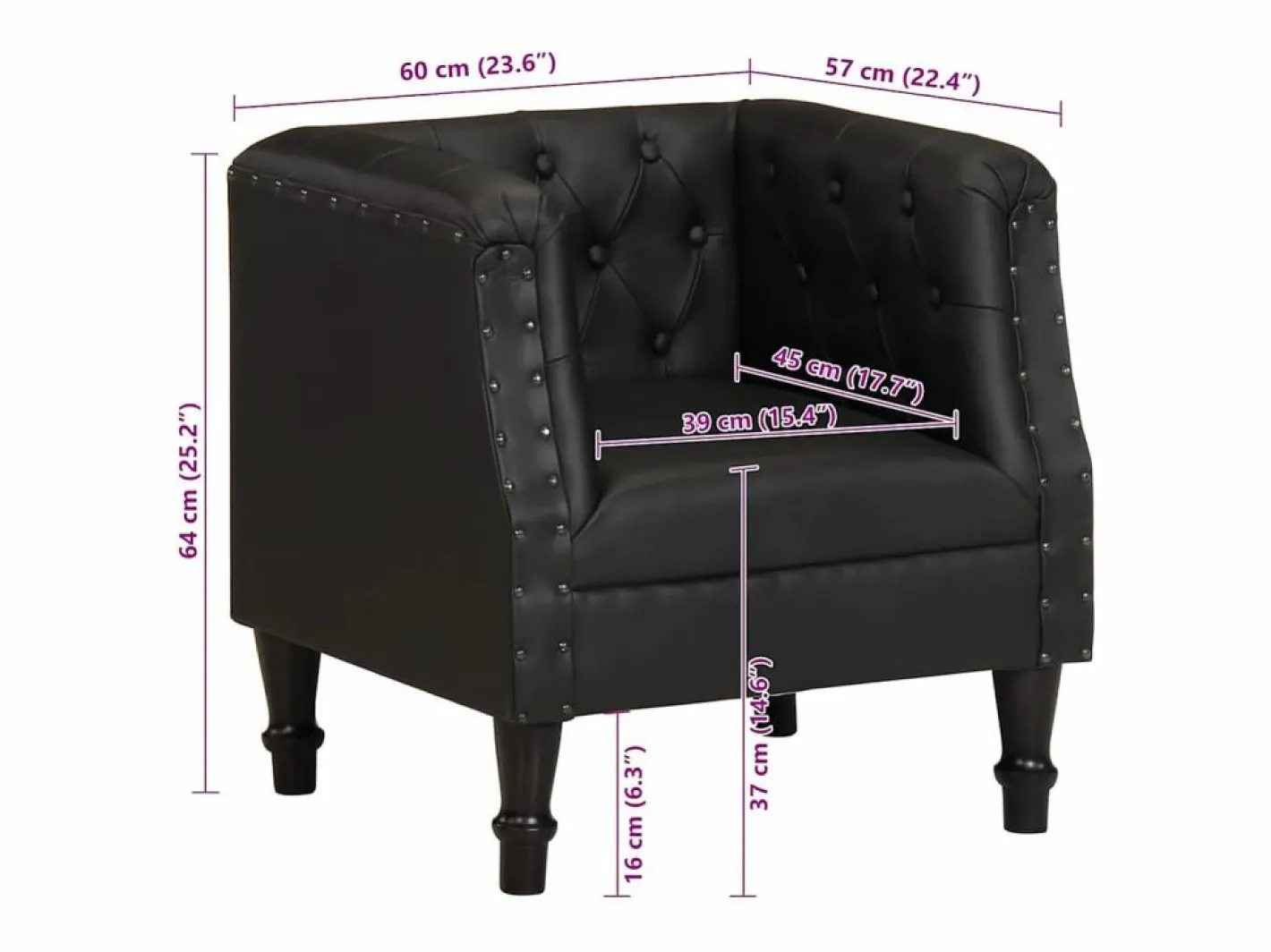 Clicnbuy Sillón De Piel|Sillón de cuero auténtico