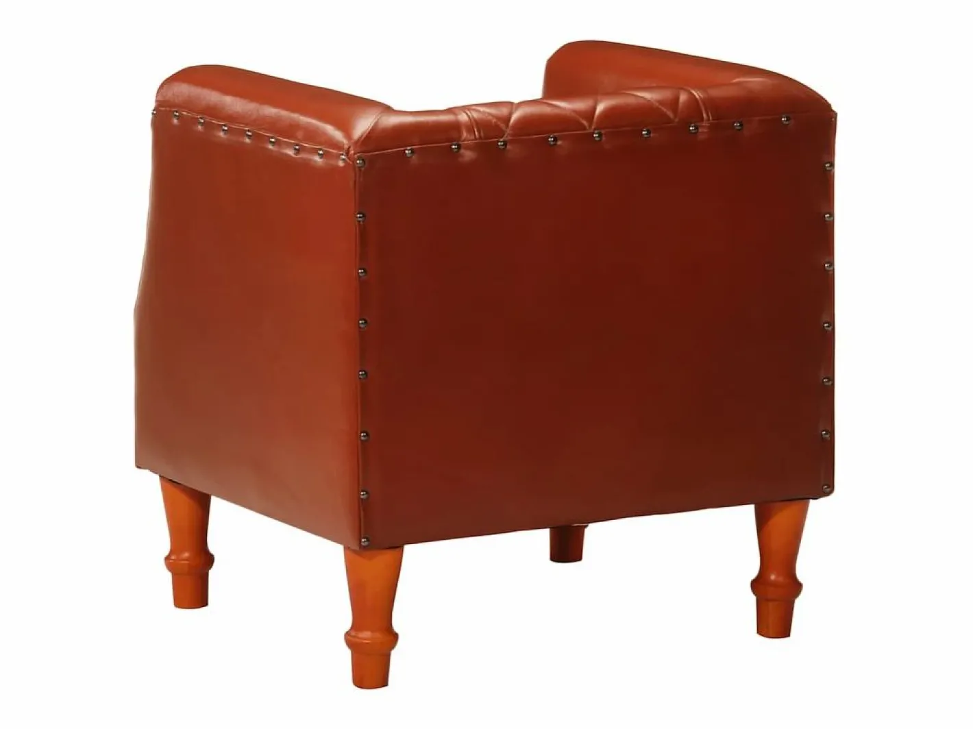 Sillón de cuero de cabra auténtico marrón^vidaxl Discount