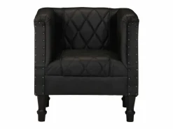 Sillón de cuero de cabra auténtico^vidaxl Clearance