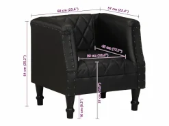 Sillón de cuero de cabra auténtico^vidaxl Clearance
