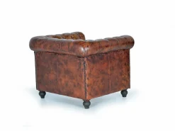Sillón de cuero y metal marrón^Giner y colomer Sale