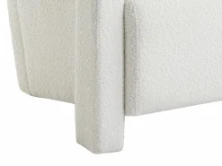 Vente-unique Sillón de diseño de tela bouclé color ISPARTA Blanco Best