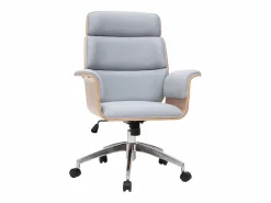Miliboo Silla De Oficina|Sillón de escritorio en tejido y madera clara ELON
