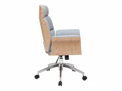 Miliboo Silla De Oficina|Sillón de escritorio en tejido y madera clara ELON