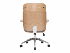 Miliboo Silla De Oficina|Sillón de escritorio en tejido y madera clara ELON