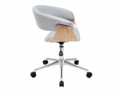 Sillón de escritorio moderno tejido y madera clara OKTAV^Miliboo Sale