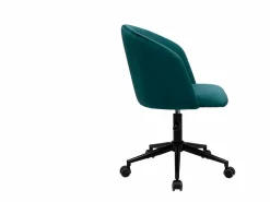 Miliboo Silla De Oficina|Sillón de escritorio terciopelo petróleo VANITY