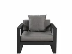 MYLIA Salones De Jardín|Sillón de jardín de aluminio - antracita - MOLOKAI