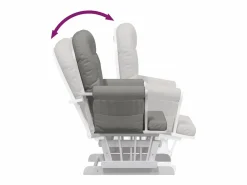 vidaxl Sillón Balancín|Sillón de lactancia con taburete tela claro